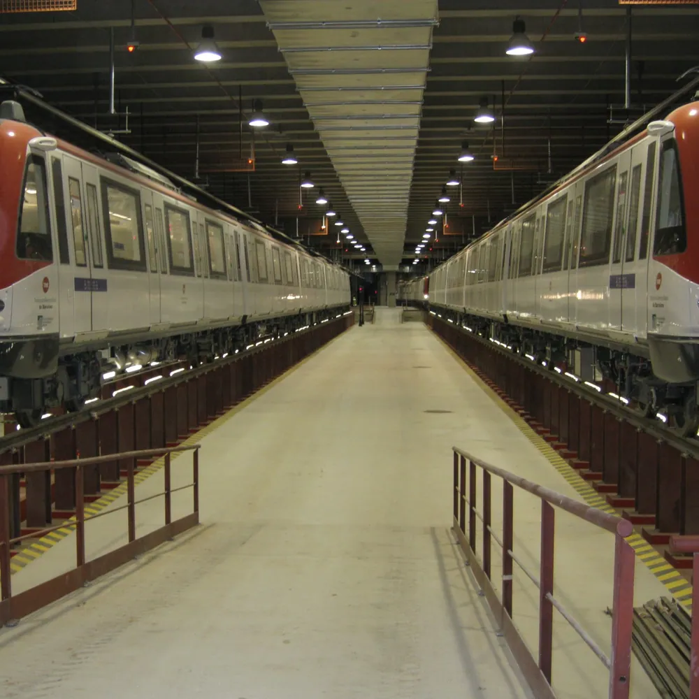 Cocheras de la línea 9 del metro de Barcelona