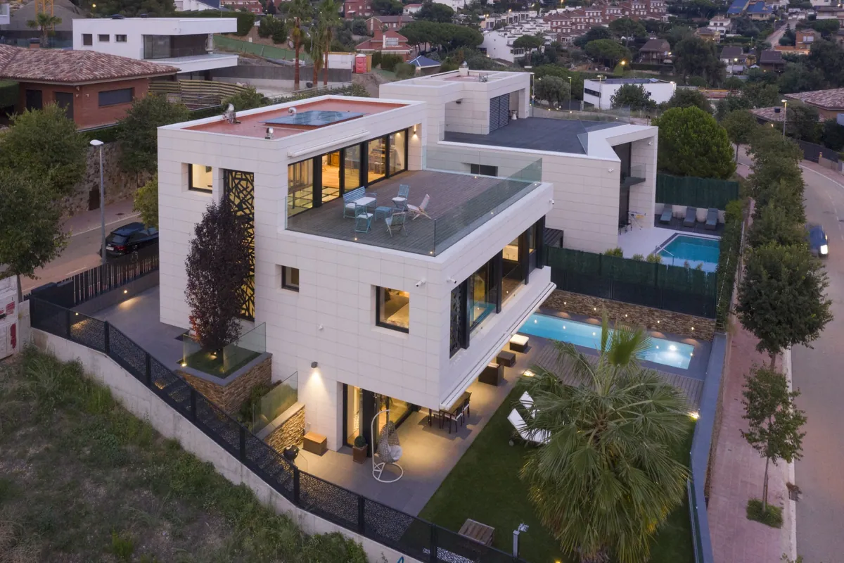 Vivienda unifamiliar de obra nueva, vista aérea